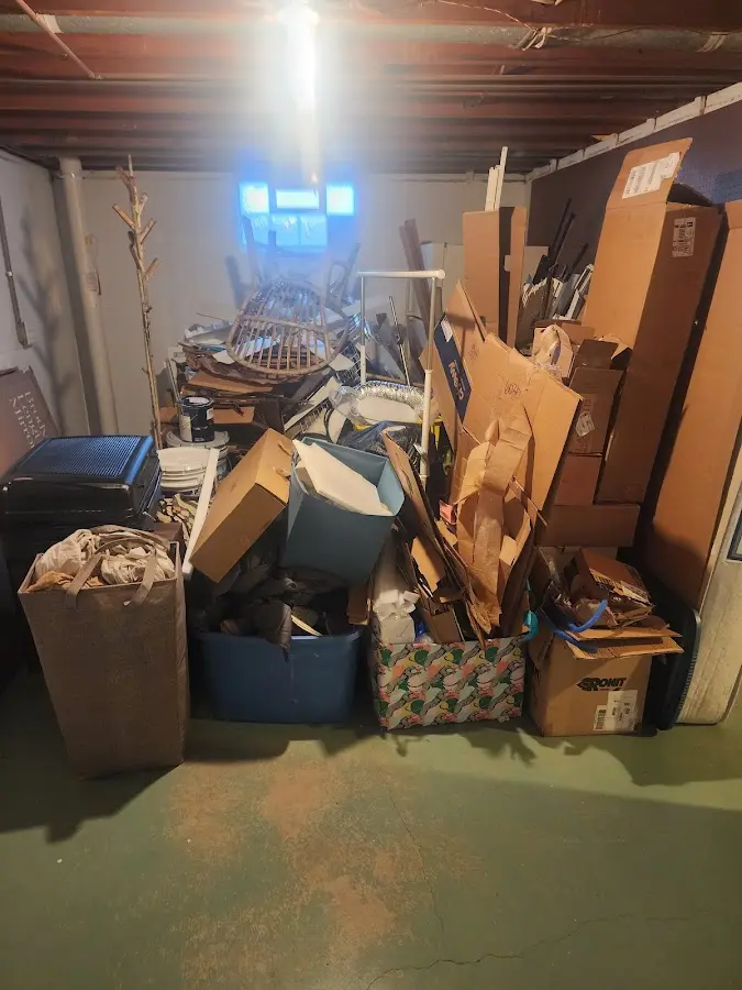 Roll-off dumpster container at job site for 8 Yard Dumpster Rental in Salem